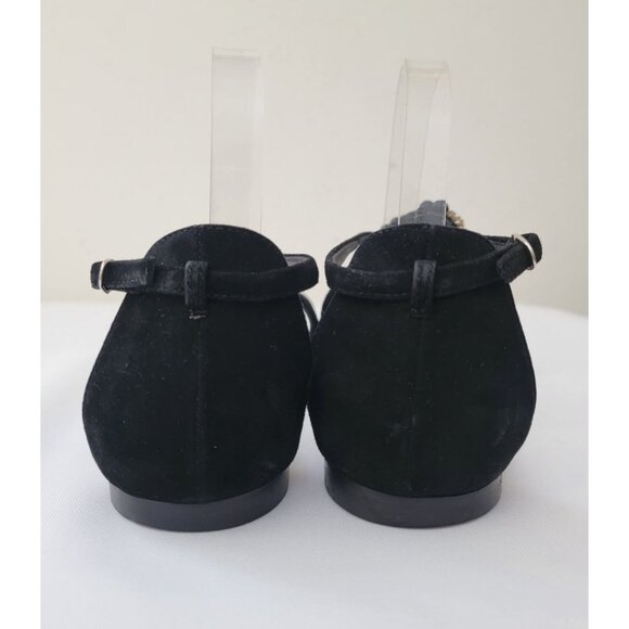 Giuseppe Zanotti Black Leather Strappy Crystal Beaded Flat Sandals Women's Sz 41 - Picture 4 of 9